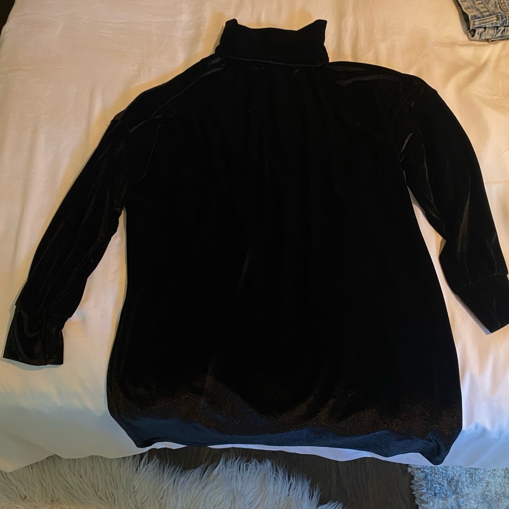 Velvet turtleneck dress